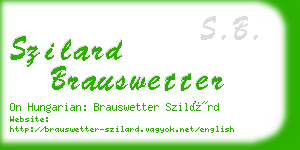 szilard brauswetter business card
